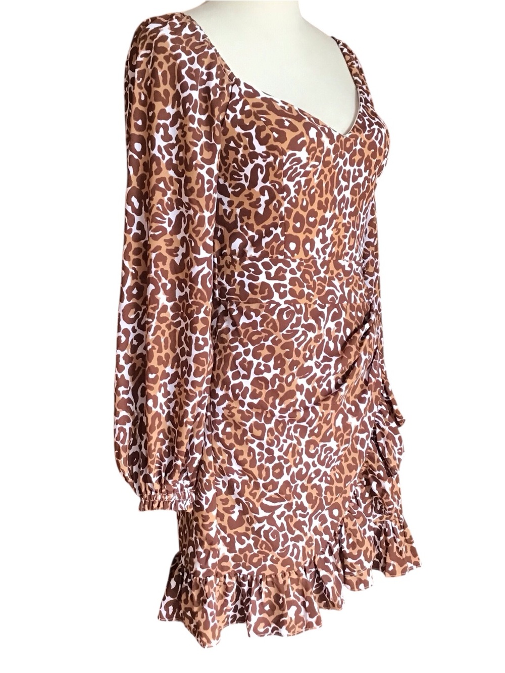 Lilly Pulitzer Lila Long Sleeve Chocolate My Favorite Spot Leopard Dress - Picture 6 of 8